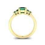 Stepped Five-Stone Emerald Engagement Ring (1.84 CTW) Side View