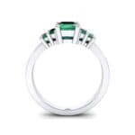 Stepped Five-Stone Emerald Engagement Ring (1.84 CTW) Side View