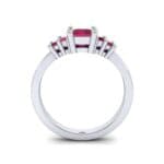 Stepped Five-Stone Ruby Engagement Ring (1.84 CTW) Side View