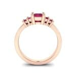 Stepped Five-Stone Ruby Engagement Ring (1.84 CTW) Side View