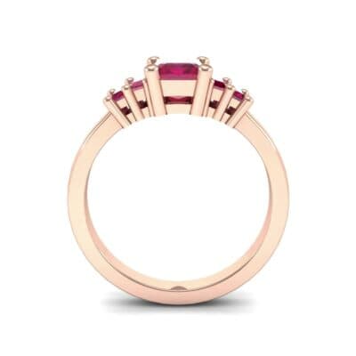 Stepped Five-Stone Ruby Engagement Ring (1.84 CTW) Side View
