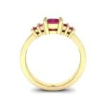 Stepped Five-Stone Ruby Engagement Ring (1.84 CTW) Side View