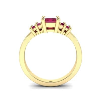Stepped Five-Stone Ruby Engagement Ring (1.84 CTW) Side View