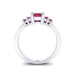 Stepped Five-Stone Ruby Engagement Ring (1.84 CTW) Side View