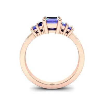 Stepped Five-Stone Blue Sapphire Engagement Ring (1.84 CTW) Side View