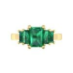 Stepped Five-Stone Emerald Engagement Ring (1.84 CTW) Top Flat View