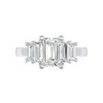 Stepped Five-Stone Diamond Engagement Ring (1.84 CTW) Top Flat View