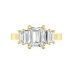 Stepped Five-Stone Diamond Engagement Ring (1.84 CTW) Top Flat View