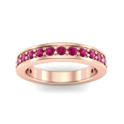 Flat-Sided Pave Ruby Ring (0.86 CTW) Top Dynamic View