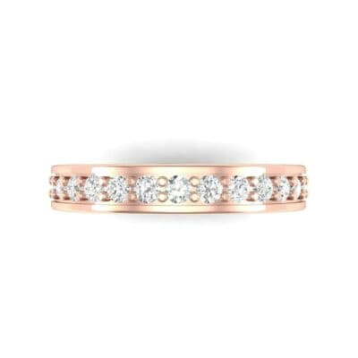 Flat-Sided Pave Diamond Ring (0.57 CTW) Top Flat View