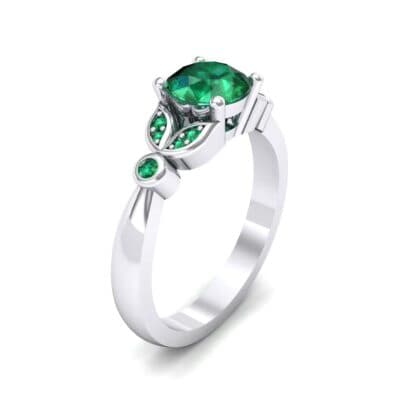 Gardenia Emerald Engagement Ring (0.54 CTW) Perspective View