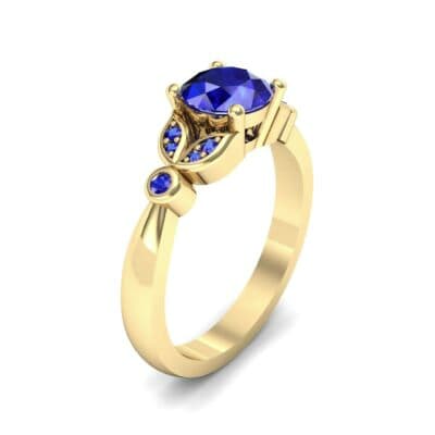 Gardenia Blue Sapphire Engagement Ring (0.54 CTW) Perspective View