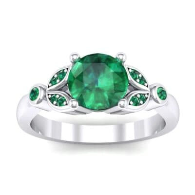 Gardenia Emerald Engagement Ring (0.54 CTW) Top Dynamic View