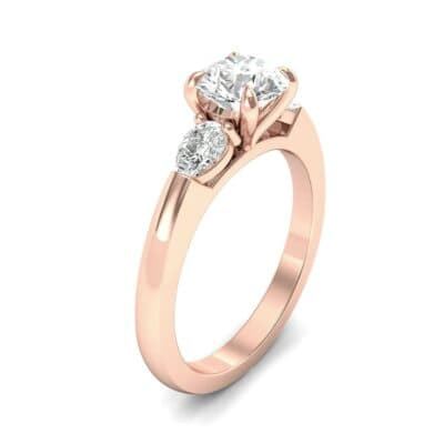 Claw Prong Pear Three-Stone Diamond Engagement Ring (1.16 CTW) Perspective View