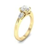 Claw Prong Pear Three-Stone Diamond Engagement Ring (1.16 CTW) Perspective View
