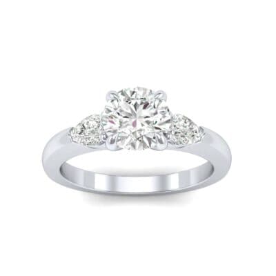 Claw Prong Pear Three-Stone Diamond Engagement Ring (1.16 CTW) Top Dynamic View