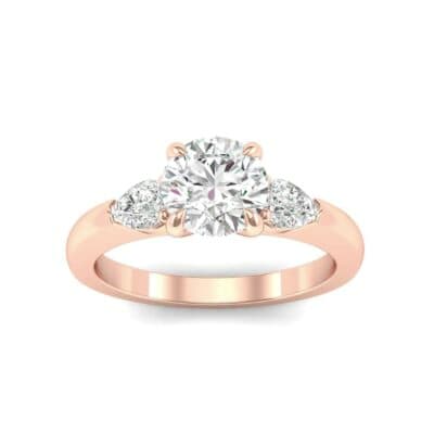 Claw Prong Pear Three-Stone Diamond Engagement Ring (1.16 CTW) Top Dynamic View