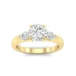 Claw Prong Pear Three-Stone Diamond Engagement Ring (1.16 CTW) Top Dynamic View