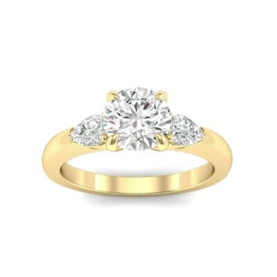 Claw Prong Pear Three-Stone Diamond Engagement Ring (1.16 CTW) Top Dynamic View