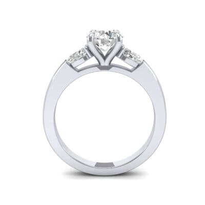 Claw Prong Pear Three-Stone Diamond Engagement Ring (1.16 CTW) Side View