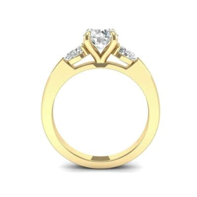 Claw Prong Pear Three-Stone Diamond Engagement Ring (1.16 CTW) Side View