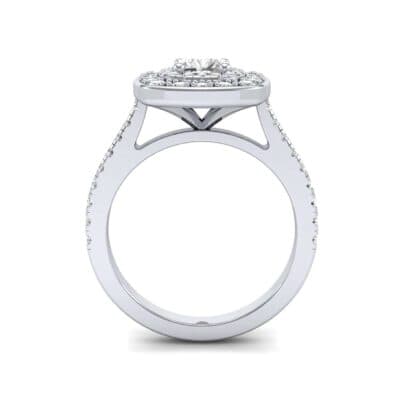 Gala Double Halo Cushion-Cut Diamond Engagement Ring (0.92 CTW) Side View