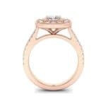 Gala Double Halo Cushion-Cut Diamond Engagement Ring (0.92 CTW) Side View