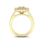 Gala Double Halo Cushion-Cut Diamond Engagement Ring (0.92 CTW) Side View