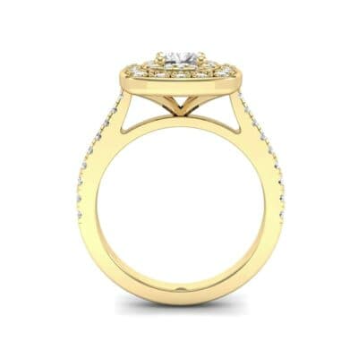 Gala Double Halo Cushion-Cut Diamond Engagement Ring (0.92 CTW) Side View