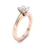 Claw Prong Cushion-Cut Solitaire Diamond Engagement Ring (0.66 CTW) Perspective View