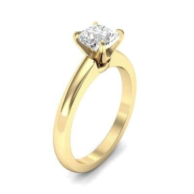 Claw Prong Cushion-Cut Solitaire Diamond Engagement Ring (0.66 CTW) Perspective View