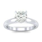 Claw Prong Cushion-Cut Solitaire Diamond Engagement Ring (0.66 CTW) Top Dynamic View
