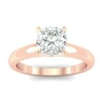 Claw Prong Cushion-Cut Solitaire Diamond Engagement Ring (0.66 CTW) Top Dynamic View