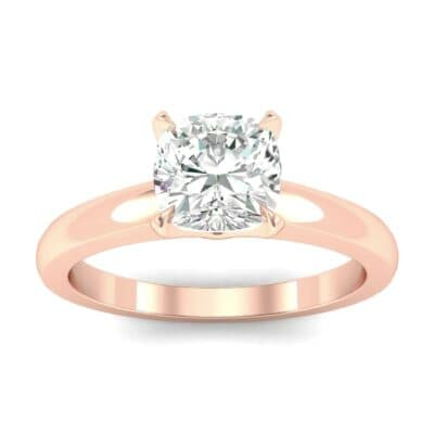 Claw Prong Cushion-Cut Solitaire Diamond Engagement Ring (0.66 CTW) Top Dynamic View