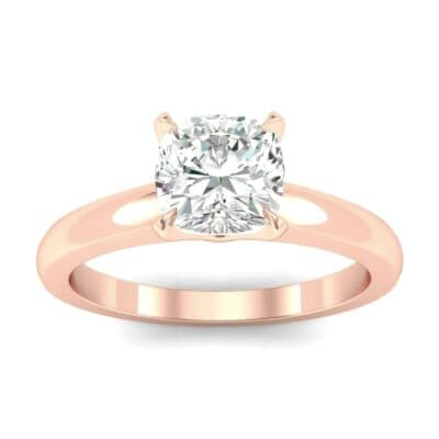 Claw Prong Cushion-Cut Solitaire Diamond Engagement Ring (0.66 CTW) Top Dynamic View