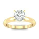 Claw Prong Cushion-Cut Solitaire Diamond Engagement Ring (0.66 CTW) Top Dynamic View