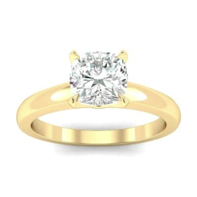 Claw Prong Cushion-Cut Solitaire Diamond Engagement Ring (0.66 CTW) Top Dynamic View