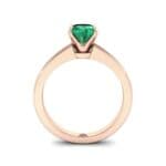 Claw Prong Cushion-Cut Solitaire Emerald Engagement Ring (0.66 CTW) Side View