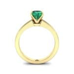 Claw Prong Cushion-Cut Solitaire Emerald Engagement Ring (0.66 CTW) Side View