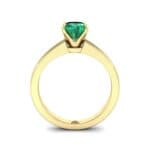 Claw Prong Cushion-Cut Solitaire Emerald Engagement Ring (0.66 CTW) Side View