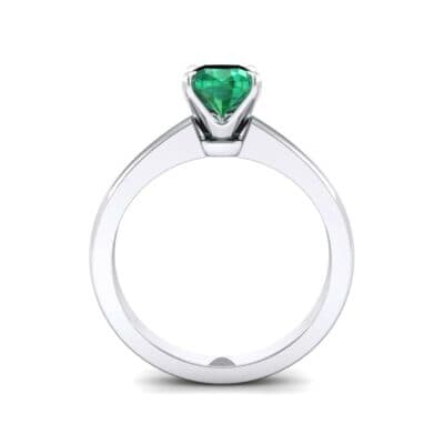Claw Prong Cushion-Cut Solitaire Emerald Engagement Ring (0.66 CTW) Side View