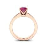 Claw Prong Cushion-Cut Solitaire Ruby Engagement Ring (0.66 CTW) Side View