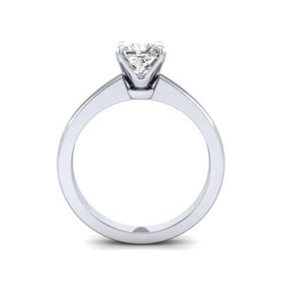 Claw Prong Cushion-Cut Solitaire Diamond Engagement Ring (0.66 CTW) Side View