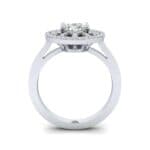 Oval Pierced Halo Diamond Ring (1.51 CTW) Side View