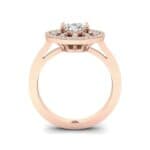 Oval Pierced Halo Diamond Ring (1.51 CTW) Side View
