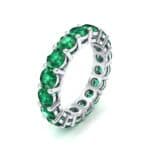 Luxe Shared Prong Emerald Eternity Ring (2.72 CTW) Perspective View