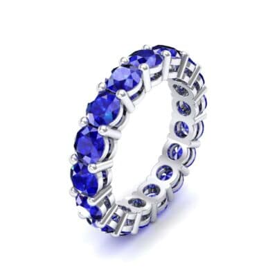 Luxe Shared Prong Blue Sapphire Eternity Ring (2.72 CTW) Perspective View