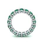 Luxe Shared Prong Emerald Eternity Ring (2.72 CTW) Side View