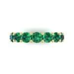 Luxe Shared Prong Emerald Eternity Ring (2.72 CTW) Top Flat View