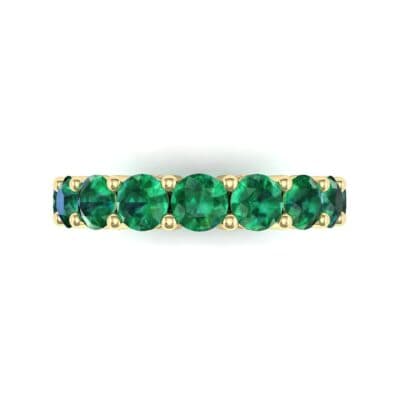 Luxe Shared Prong Emerald Eternity Ring (2.72 CTW) Top Flat View